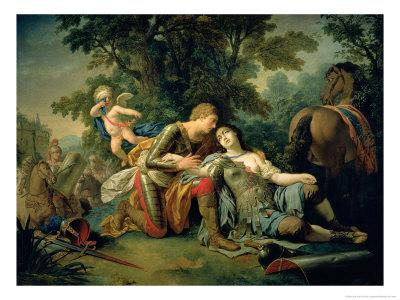 Louis Jean Francois Lagrenee Tancred and Clorinda oil painting image